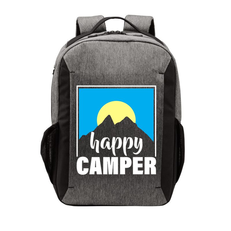 Happy Camper Sunrise Over Mountains Vector Backpack
