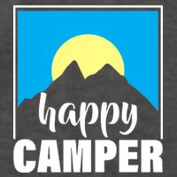 Happy Camper Sunrise Over Mountains Vector Backpack