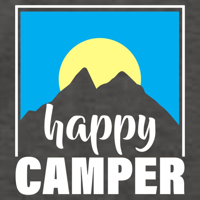 Happy Camper Sunrise Over Mountains Vector Backpack