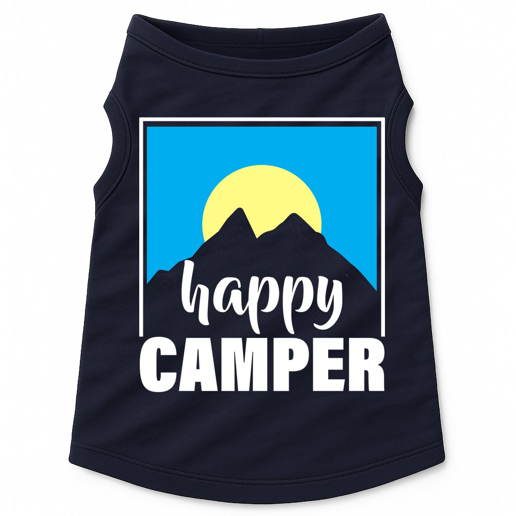 Happy Camper Sunrise Over Mountains Doggie Tank