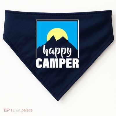 Happy Camper Sunrise Over Mountains USA-Made Doggie Bandana