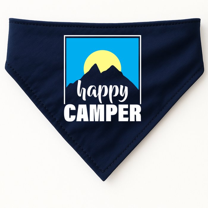 Happy Camper Sunrise Over Mountains USA-Made Doggie Bandana