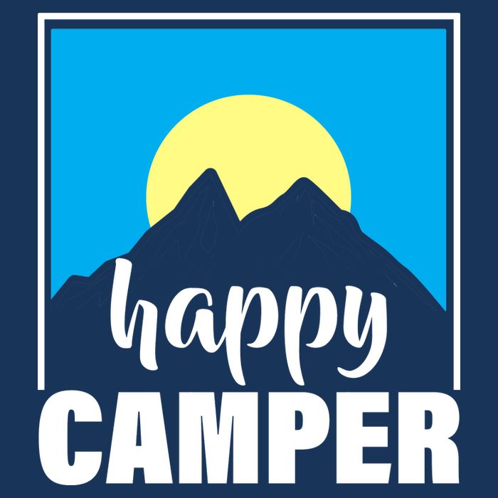 Happy Camper Sunrise Over Mountains USA-Made Doggie Bandana