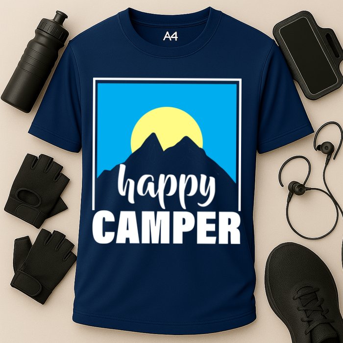 Happy Camper Sunrise Over Mountains Cooling Performance Crew T-Shirt