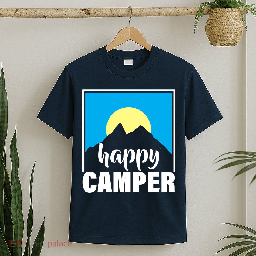 Happy Camper Sunrise Over Mountains T-Shirt