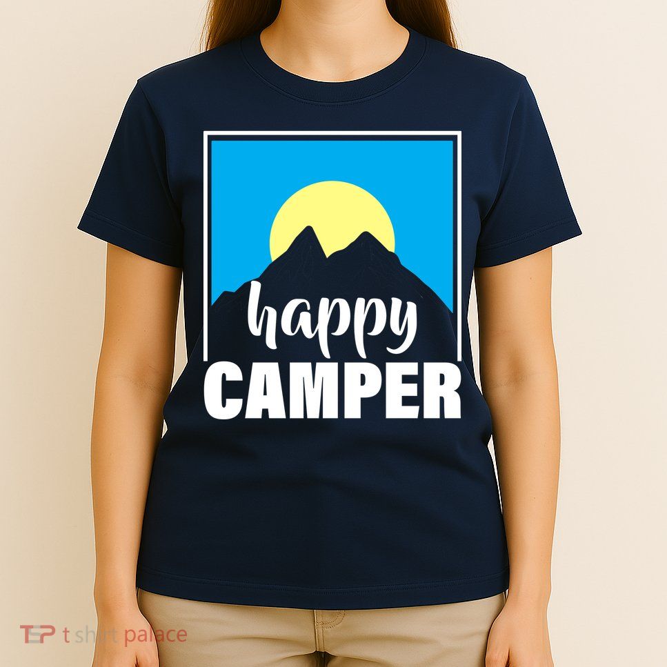 Happy Camper Sunrise Over Mountains T-Shirt