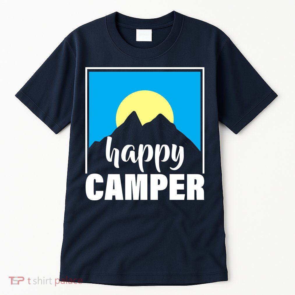 Happy Camper Sunrise Over Mountains Tall T-Shirt