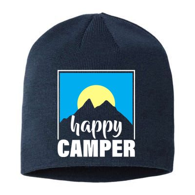 Happy Camper Sunrise Over Mountains Sustainable Beanie