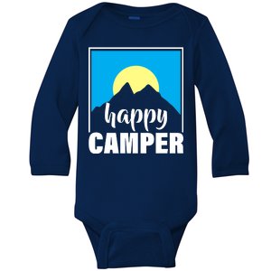 Happy Camper Sunrise Over Mountains Baby Long Sleeve Bodysuit