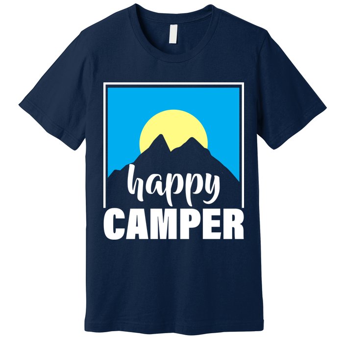 Happy Camper Sunrise Over Mountains Premium T-Shirt