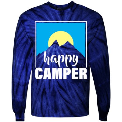 Happy Camper Sunrise Over Mountains Tie-Dye Long Sleeve Shirt