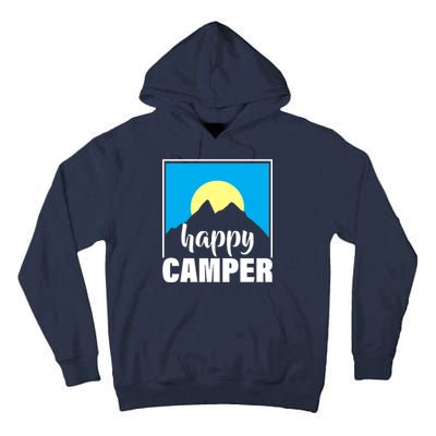 Happy Camper Sunrise Over Mountains Tall Hoodie