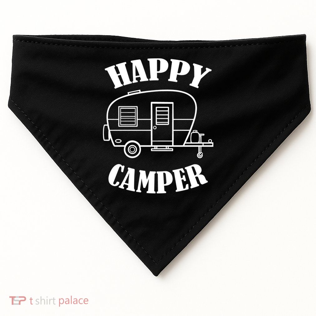 Happy Camper Trailer USA-Made Doggie Bandana