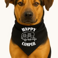 Happy Camper Trailer USA-Made Doggie Bandana