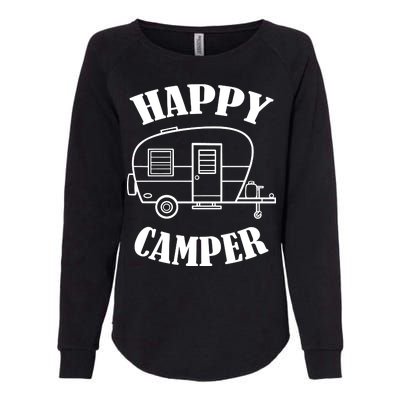 Happy Camper Trailer Womens California Wash Sweatshirt