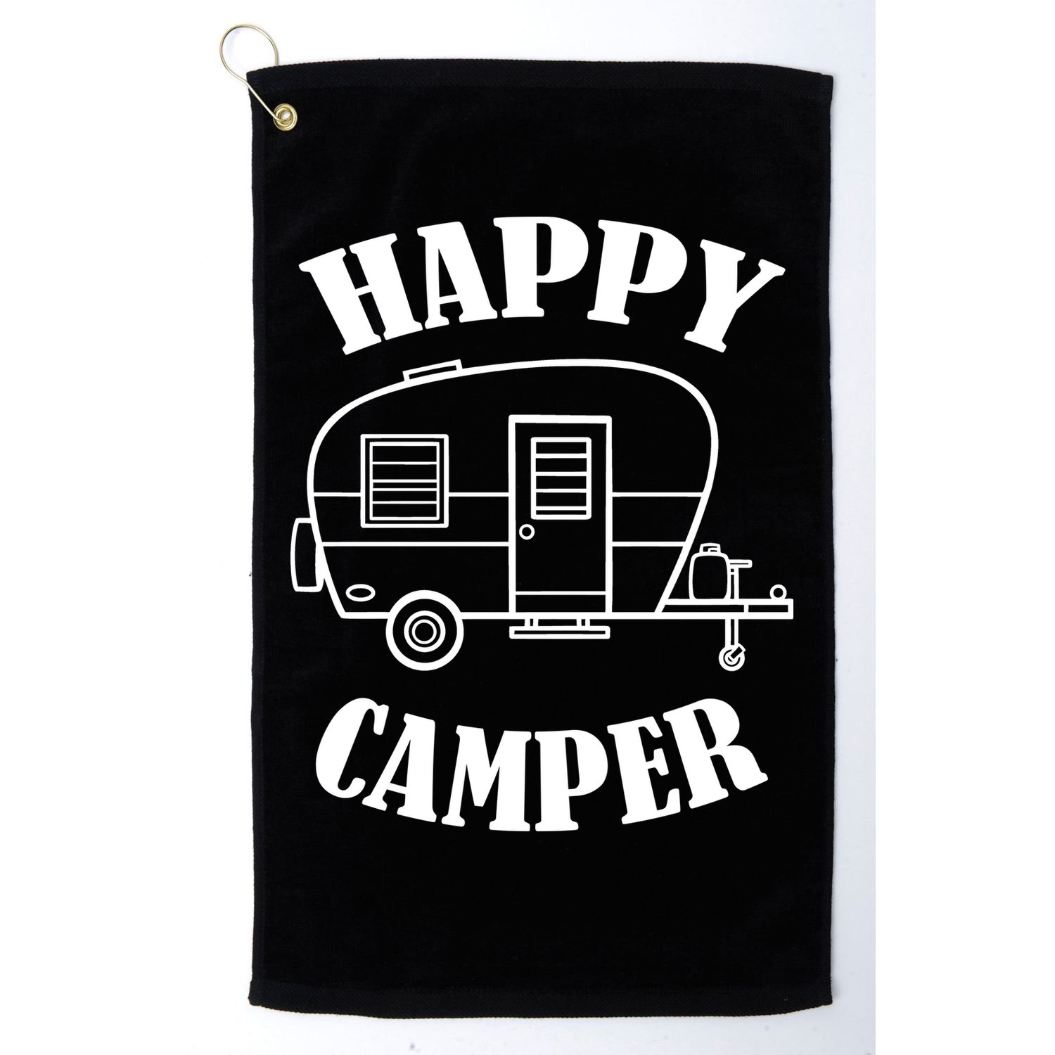 Happy Camper Trailer Golf Towel