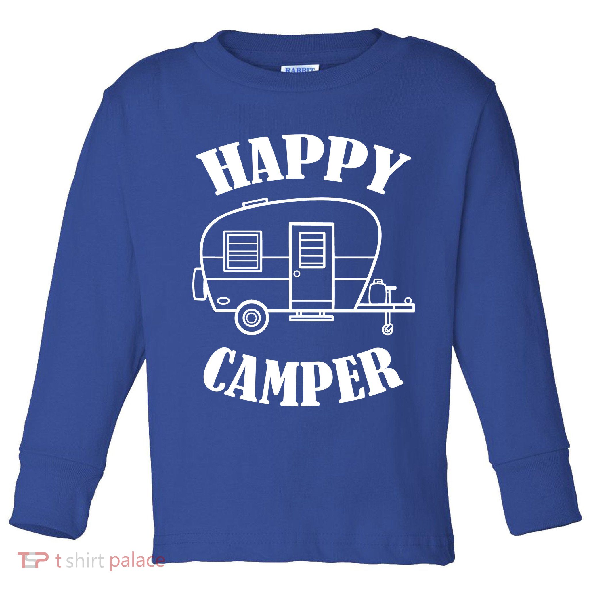 Happy Camper Trailer Toddler Long Sleeve Shirt