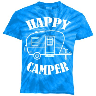 Happy Camper Trailer Kids Tie-Dye T-Shirt