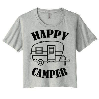 Happy Camper Trailer Women's Crop Top Tee