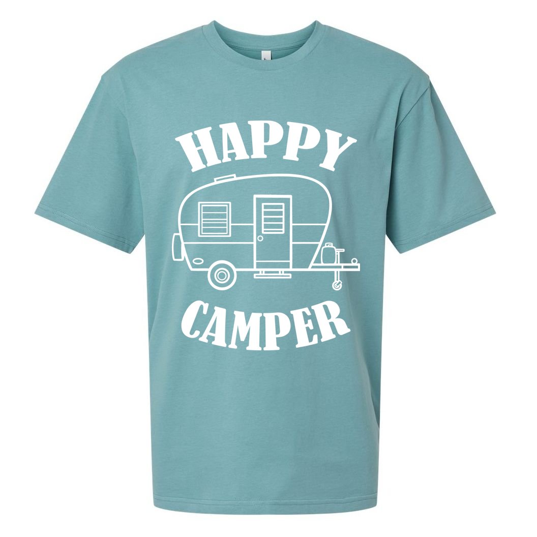 Happy Camper Trailer Sueded Cloud Jersey T-Shirt