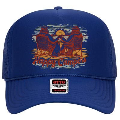 Happy Campers High Crown Mesh Back Trucker Hat