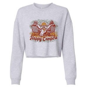 Happy Campers Cropped Pullover Crew