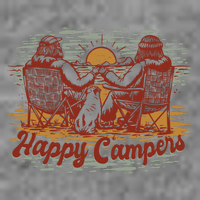 Happy Campers Cropped Pullover Crew