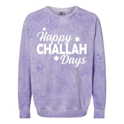 Happy Challah Days Colorblast Crewneck Sweatshirt