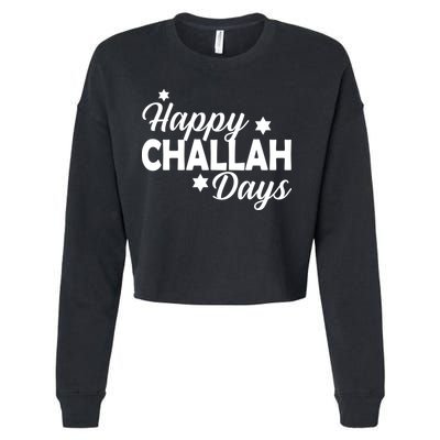 Happy Challah Days Cropped Pullover Crew