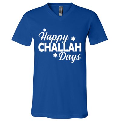 Happy Challah Days V-Neck T-Shirt