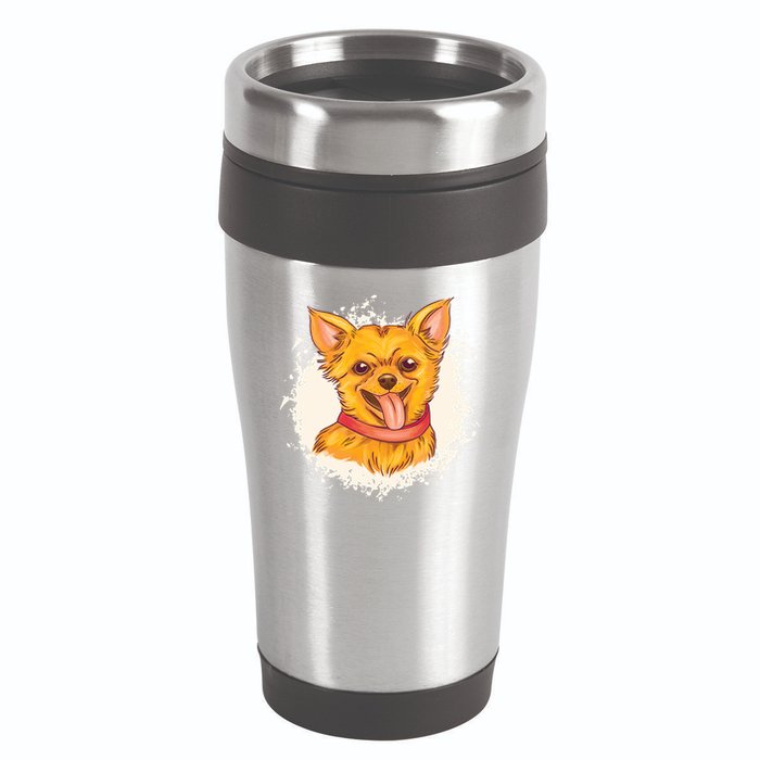 Happy Chihuahua 16oz Travel Tumbler