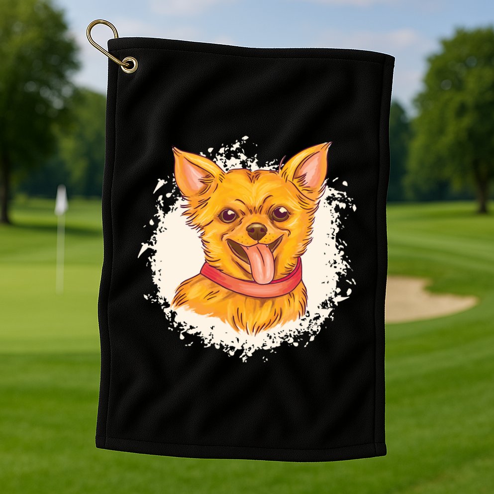 Happy Chihuahua Golf Towel