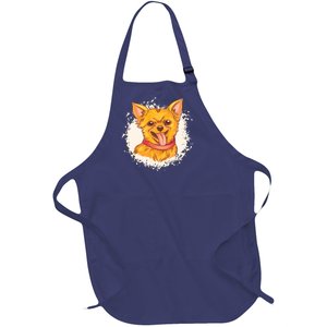 Happy Chihuahua Full-Length Apron With Pockets