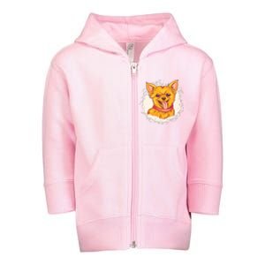 Happy Chihuahua Toddler Zip Fleece Hoodie