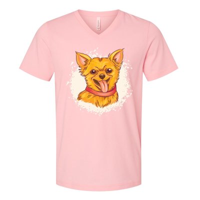 Happy Chihuahua V-Neck T-Shirt