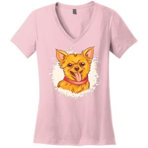 Happy Chihuahua Women's V-Neck T-Shirt