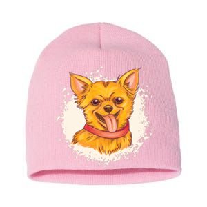 Happy Chihuahua Short Acrylic Beanie