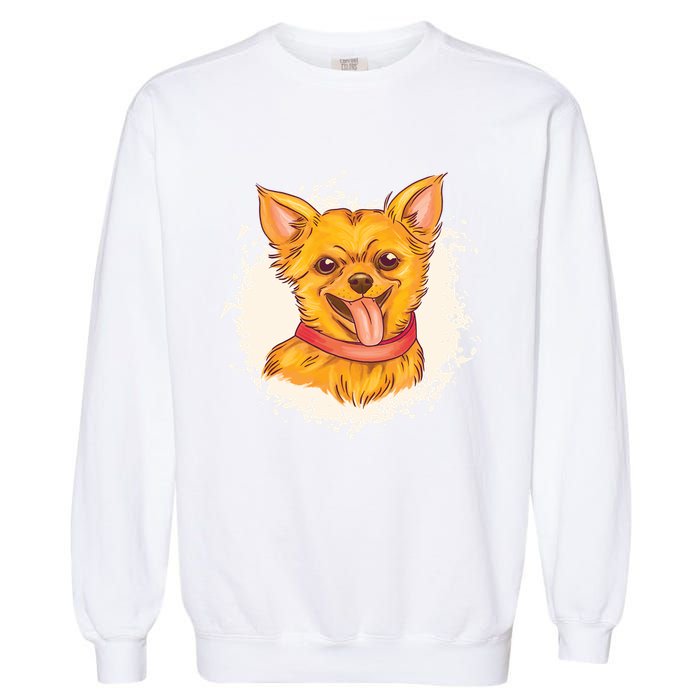 Happy Chihuahua Garment-Dyed Sweatshirt