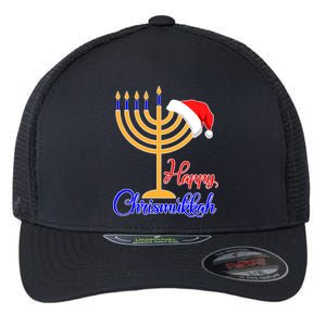 Happy Chrismukkah Christmas Hanukkah Flexfit Unipanel Trucker Cap