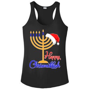 Happy Chrismukkah Christmas Hanukkah Ladies PosiCharge Competitor Racerback Tank