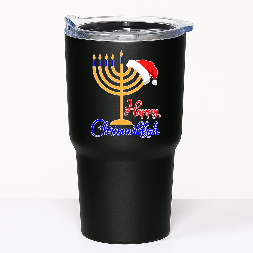 Happy Chrismukkah Christmas Hanukkah Tumbler