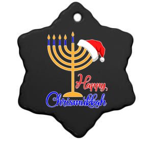 Happy Chrismukkah Christmas Hanukkah Ceramic Star Ornament