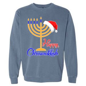 Happy Chrismukkah Christmas Hanukkah Garment-Dyed Sweatshirt