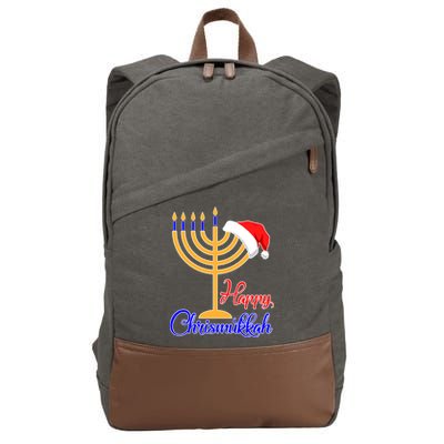 Happy Chrismukkah Christmas Hanukkah Cotton Canvas Backpack