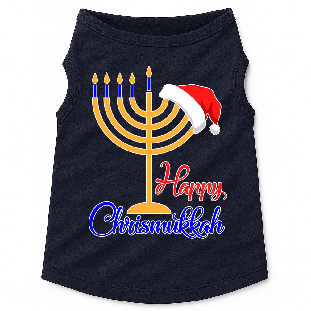 Happy Chrismukkah Christmas Hanukkah Doggie Tank