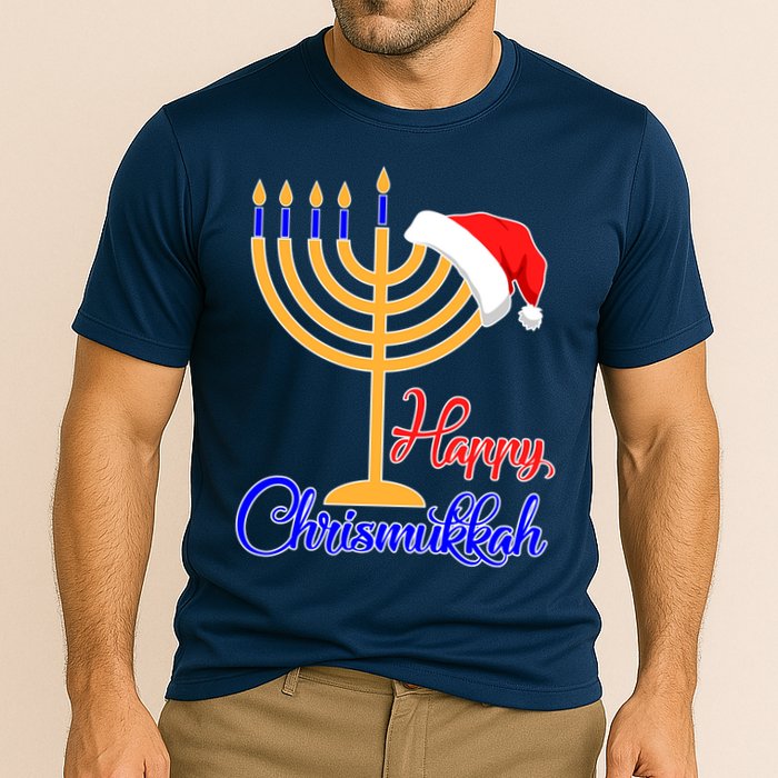 Happy Chrismukkah Christmas Hanukkah Cooling Performance Crew T-Shirt