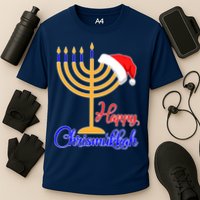 Happy Chrismukkah Christmas Hanukkah Cooling Performance Crew T-Shirt