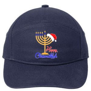 Happy Chrismukkah Christmas Hanukkah 7-Panel Snapback Hat