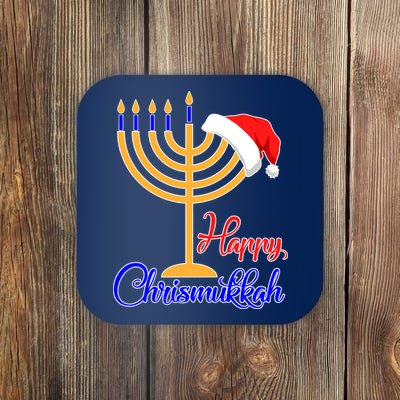 Happy Chrismukkah Christmas Hanukkah Coaster