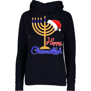 Happy Chrismukkah Christmas Hanukkah Womens Funnel Neck Pullover Hood